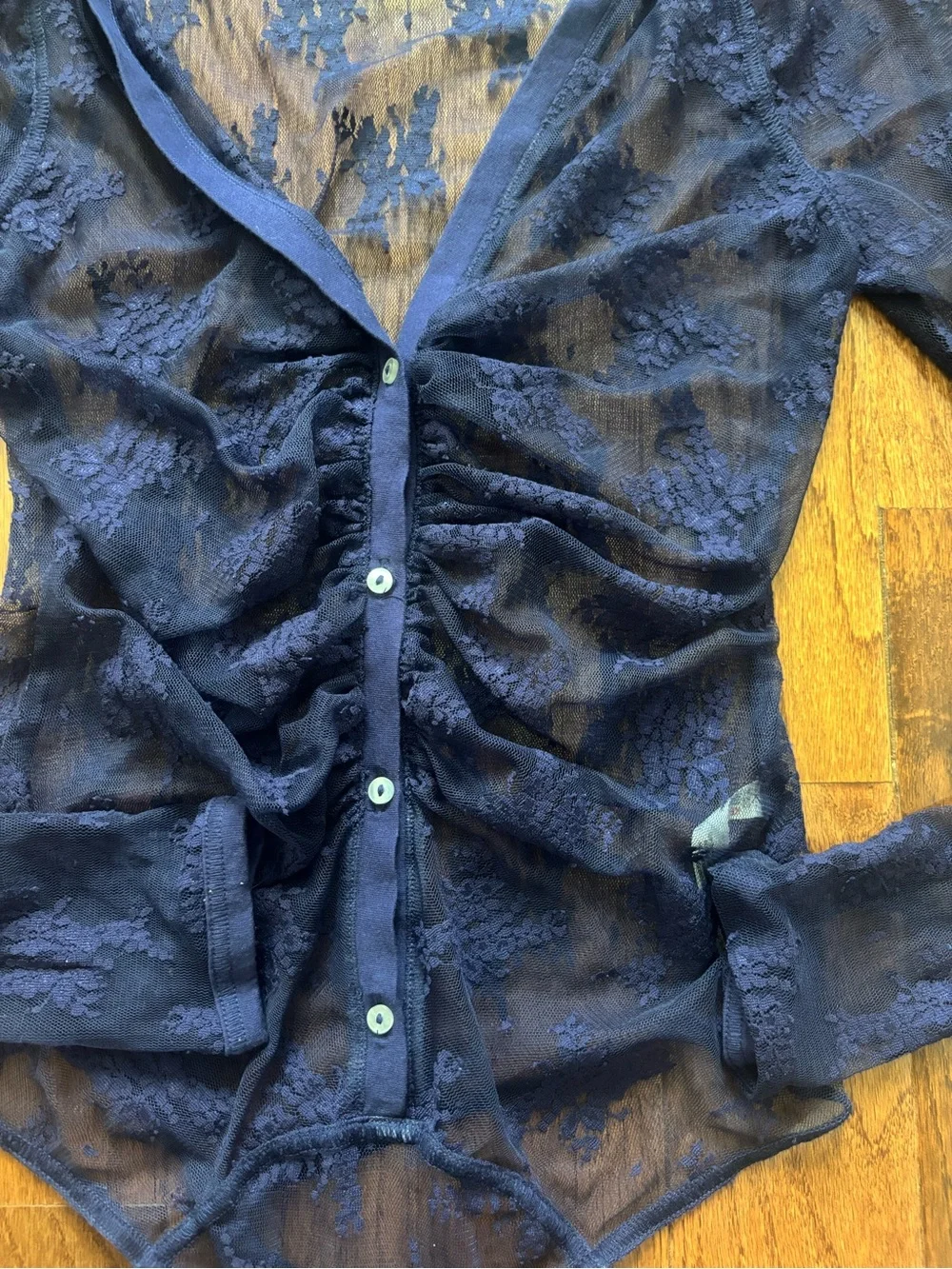 Intimately Free People fairy whimsy light Year bodysuit navy blue medium